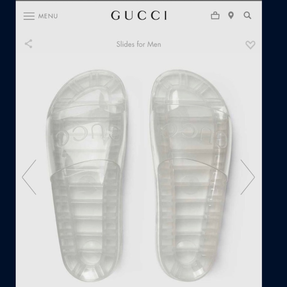 Gucci Transparent Pursuit Slides
